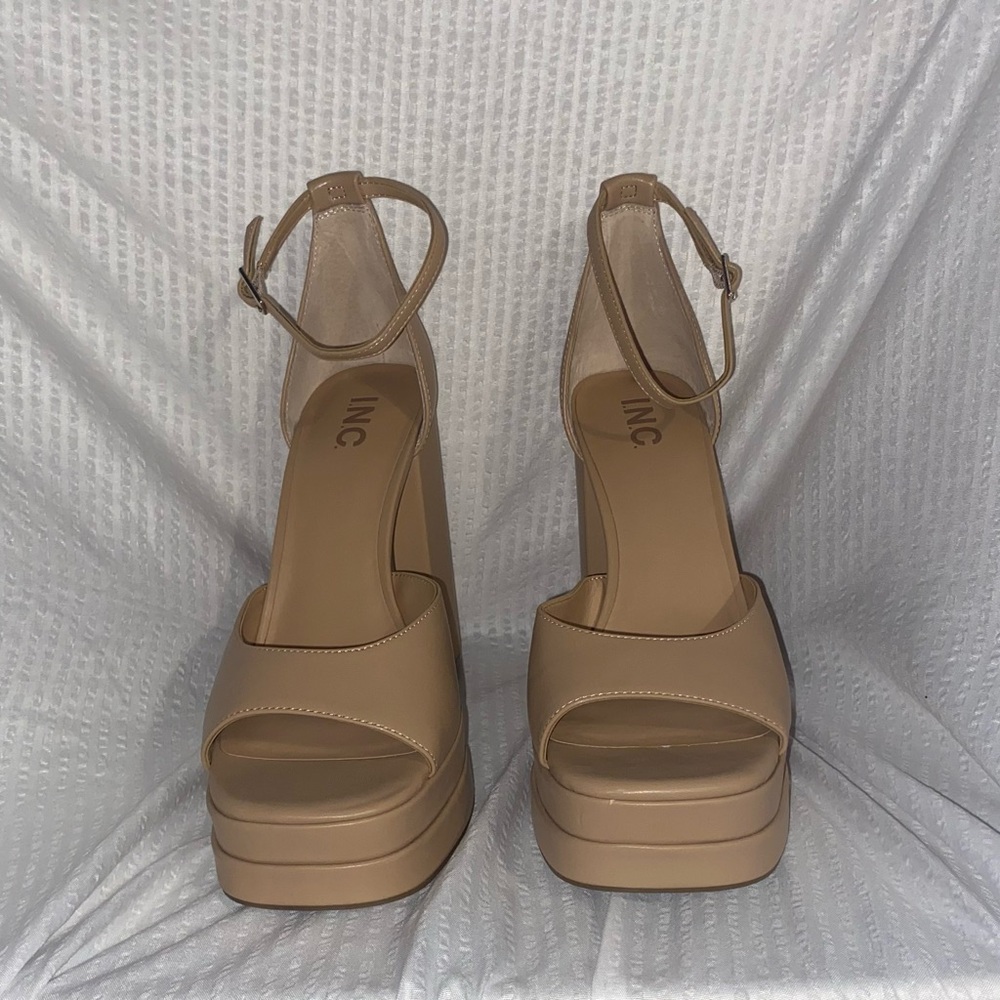 INC International Concepts Tan Platform Sandals